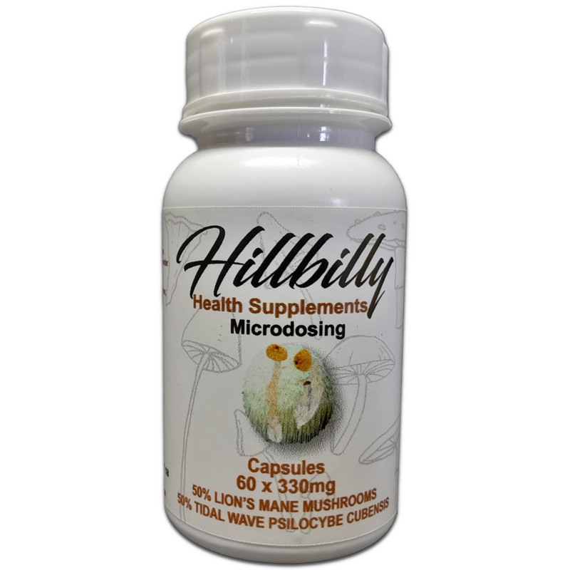 Hillbilly Microstack Psilocybin Microdosing Capsules (Tidal Wave + Lion's Mane) 330mg