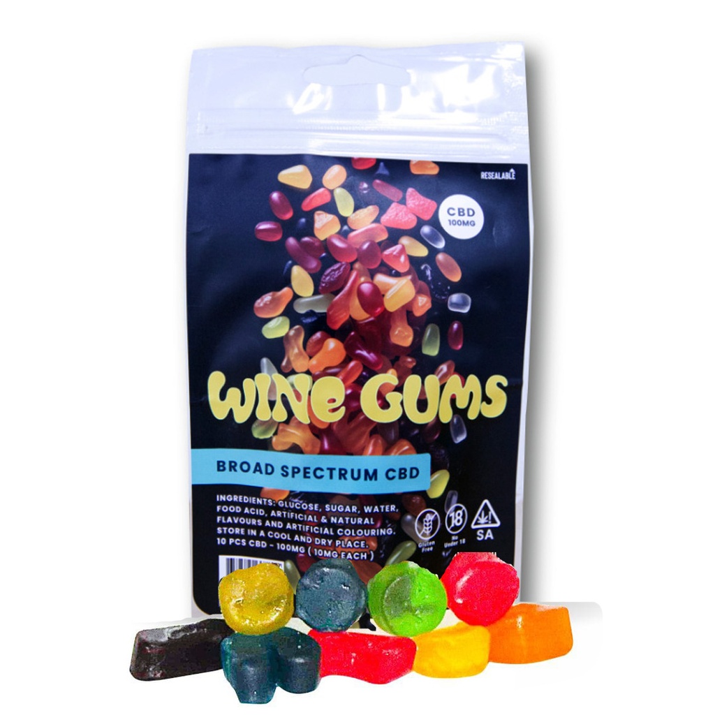 CBD Gummies - Wine Gums 100mg (10x10mg)