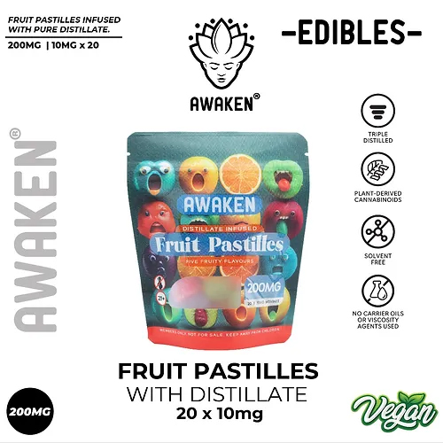 Awaken® Fruit Pastilles 200mg (20x10mg)