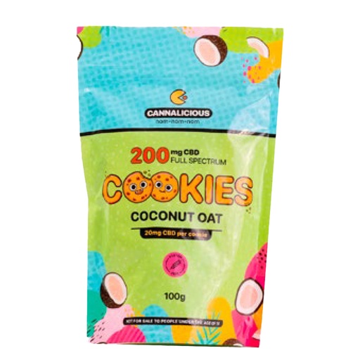 Cannalicious Cookies Coconut Oat 200mg