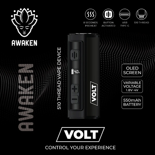 Awaken® Volt Rechargeable Vape Battery Pen 550mAh