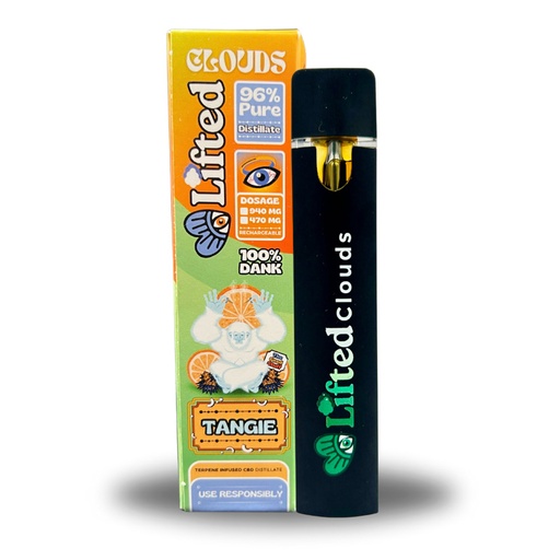 Lifted Delta 9 Disposable Vapes 1ml - Tangie (Sativa)