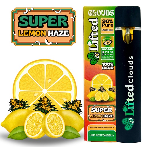 Lifted Delta 9 Disposable Vapes - Super Lemon Haze (Sativa)