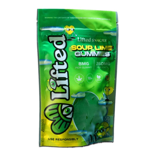 Lifted Sour Lime Gummies 250mg (31x8mg)