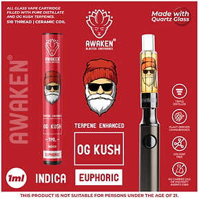Awaken® Vape Blaster Cartridges 1ml - OG Kush (Indica)