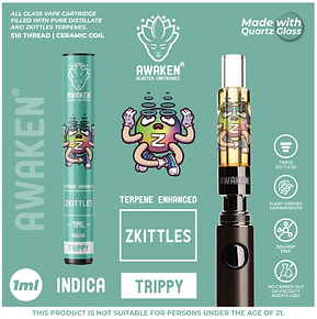 Awaken® Vape Blaster Cartridges 1ml - Zkittles (Indica)