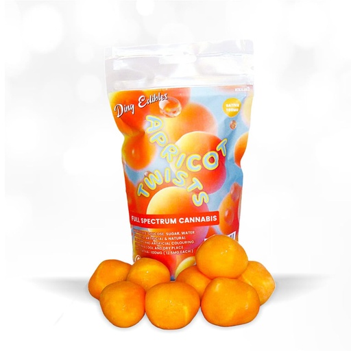 Gummies - Apricot Twists 100mg (10x10mg) - Sativa