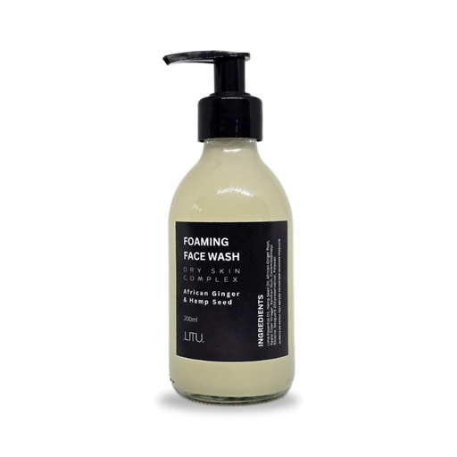 Foaming Face Wash - Dry Skin Complex (African Ginger & Hemp Seed Oil) 200ml