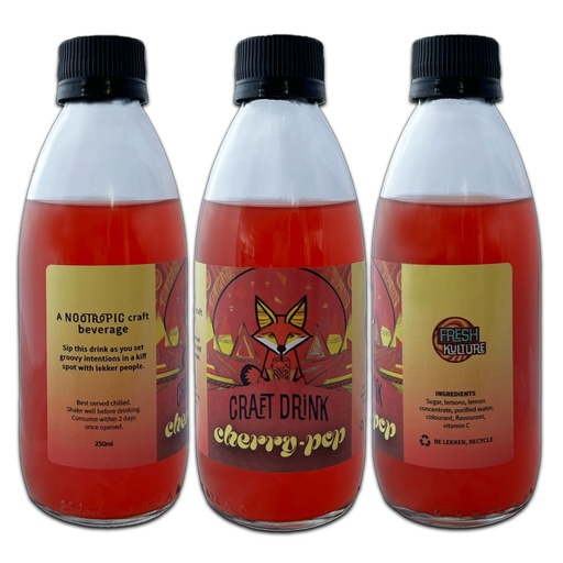 Trippy Nootropic Craft Beverage 250ml - Trippy Cherry-Pop