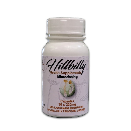 Hillbilly Microstack Psilocybin Microdosing Capsules (Hillbillys + Lion's Mane) 220mg