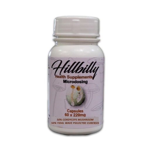 Hillbilly Microstack Psilocybin Microdosing Capsules (Tidal Wave + Cordyceps) 220mg