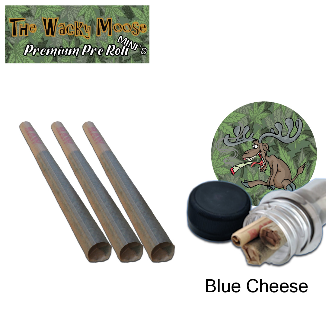 Wacky Moose Premium Pre-Rolls - Mini's - Indoor - Blue Cheese
