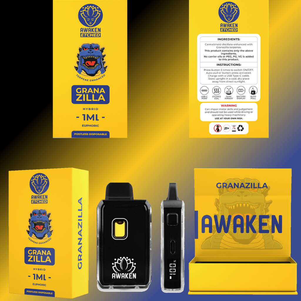 メキシコ産ファンク　EVOLUCION shaba daba Awaken® Etched Disposable Vape 1ml - Granazilla (Hybrid) | Cannamart