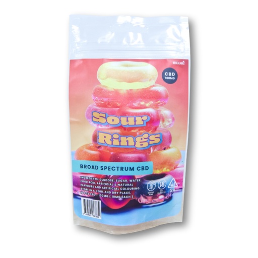 Gummies - Sour Rings 100mg (10x10mg)