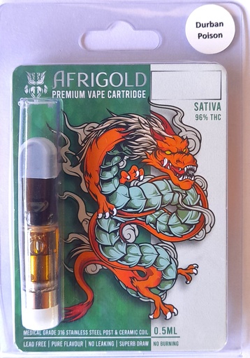 Vape Cartridge - Full Spectrum Sativa (Durban Poison)