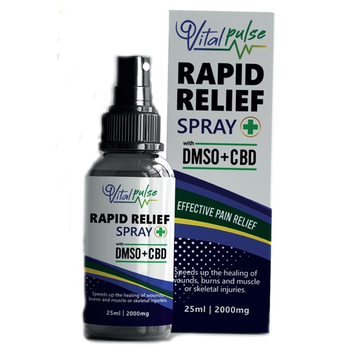 Vitalpulse Rapid Relief Spray with DMSO & CBD 30ml (2000mg)