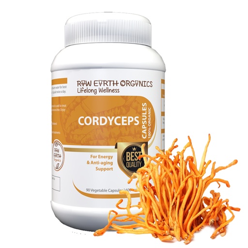 Raw Earth Organics Cordyceps Mushroom 90's