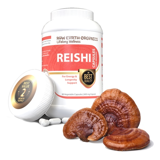 Raw Earth Organics Reishi Mushroom 90's